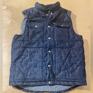 Levi's Dark Blue Denim Vest Large Thermore Thermal Insulation (NX)